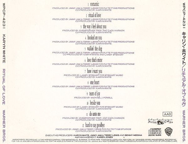 Karyn White : Ritual Of Love (CD, Album)