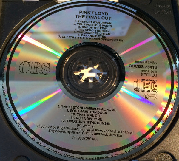 Pink Floyd : The Final Cut (CD, Album, RE)