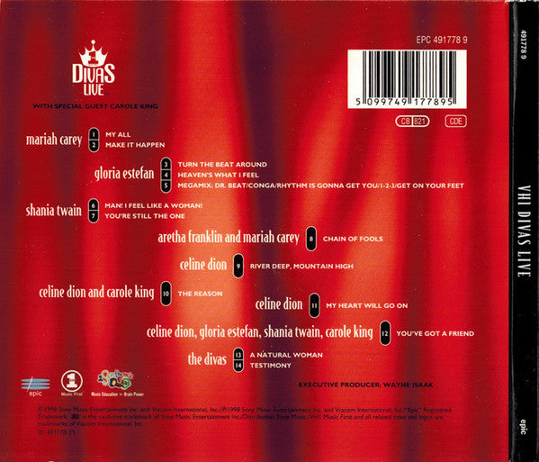 Divas (6) : VH1 Divas Live (CD, Album, Dig)