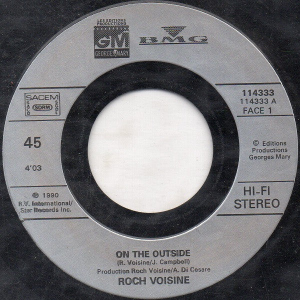 Roch Voisine : On The Outside (7", Single)