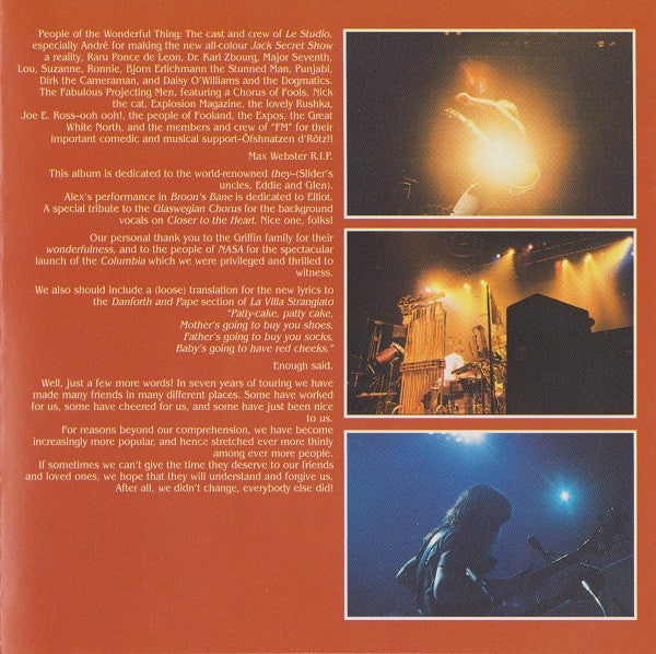 Rush : Exit...Stage Left (CD, Album, RE, RM, PMD)