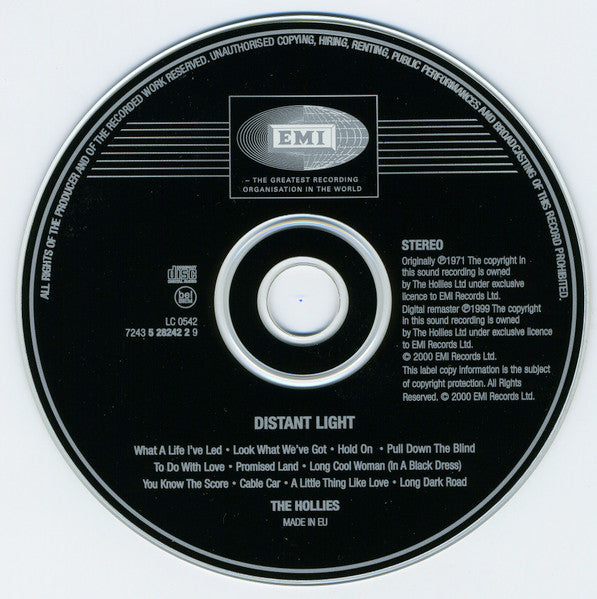 The Hollies : Distant Light  (CD, Album, RE, RM)