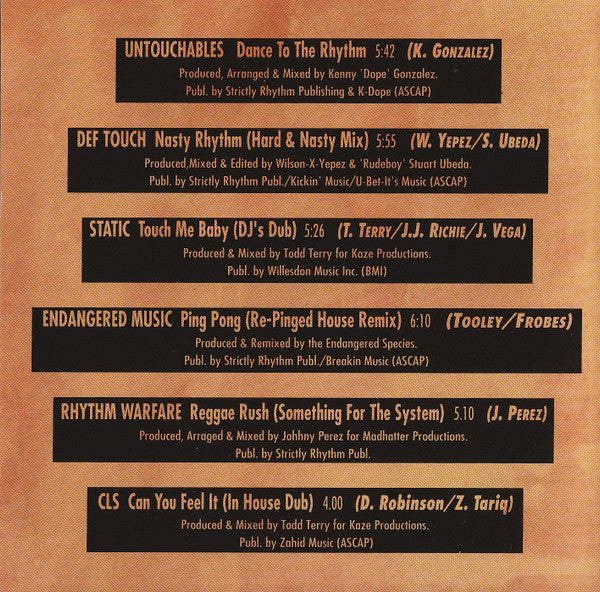 Various : Bang The Rhythm - A Go Bang! Compilation Of Strictly Rhythm Club Classics (CD, Comp)