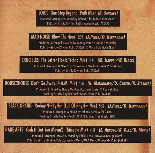 Various : Bang The Rhythm - A Go Bang! Compilation Of Strictly Rhythm Club Classics (CD, Comp)