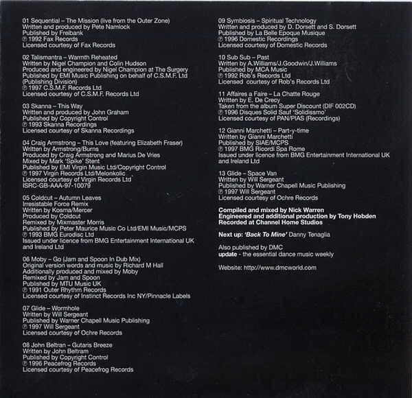 Nick Warren : Back To Mine (CD, Mixed)
