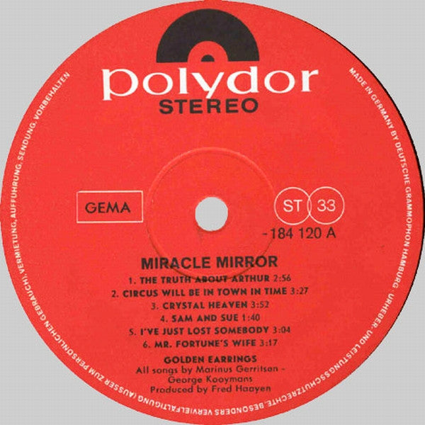 Golden Earring : Miracle Mirror (LP, Album)