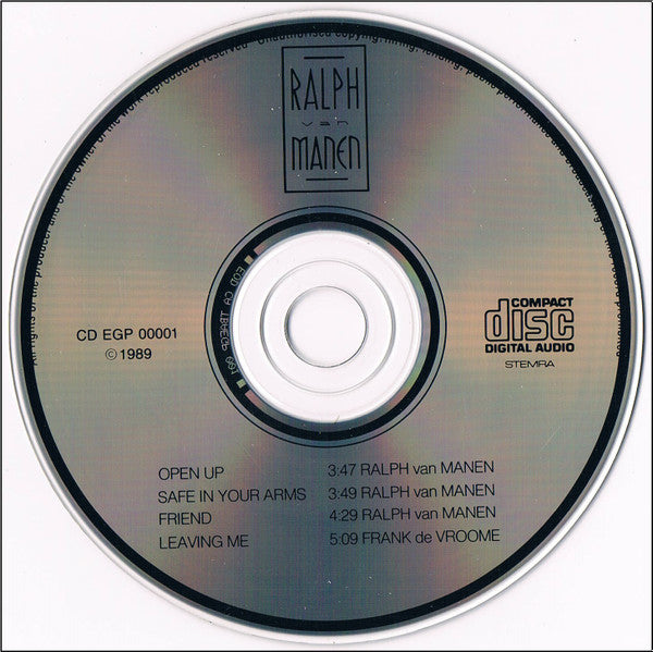 Ralph Van Manen : Open Up (CD, EP, Car)