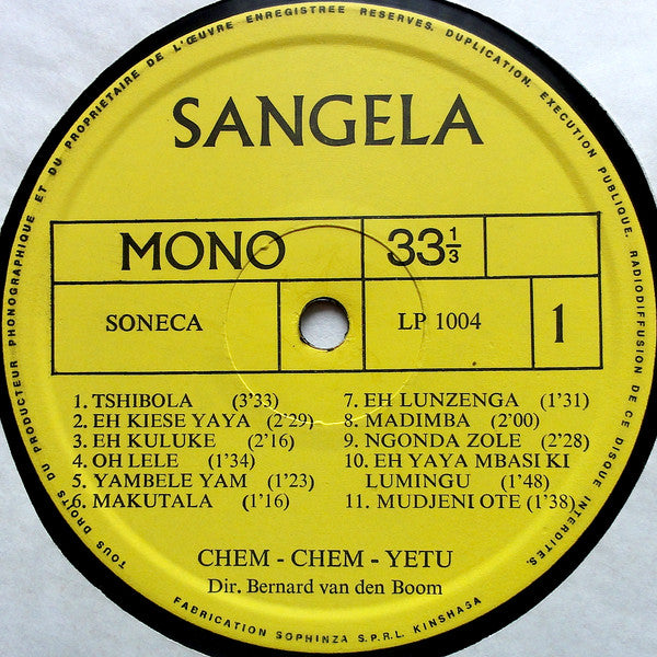 Chem Chem Yetu De Kinshasa : Zaïre (LP, Album, Mono)