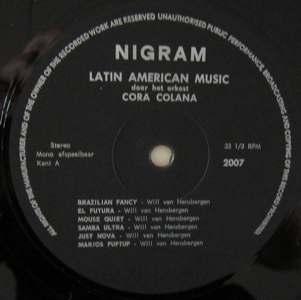 Orkest Cora Colana : Latin American Music (LP)