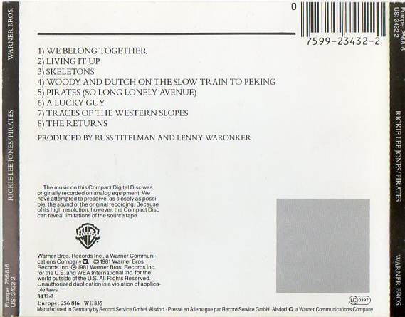 Rickie Lee Jones : Pirates (CD, Album)