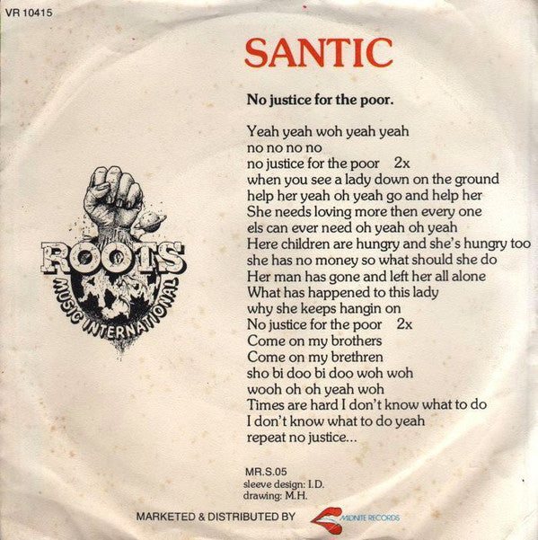 Leonard Santic All Stars : No Justice For The Poor (7", Single)