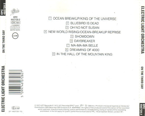 Electric Light Orchestra : On The Third Day (CD, Album, RE, RM)