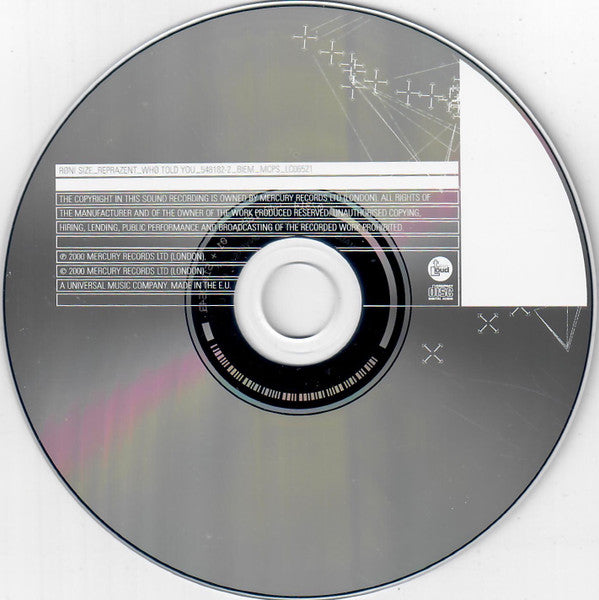 Roni Size / Reprazent : Who Told You (CD, Maxi, Enh)