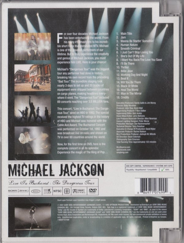 Michael Jackson : Live In Bucharest: The Dangerous Tour - On Stage (DVD-V, RE, NTSC, Jew)