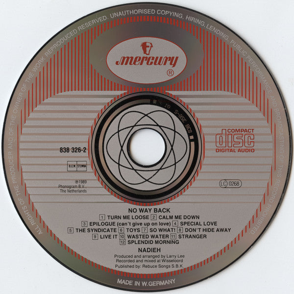 Nadieh : No Way Back (CD, Album)