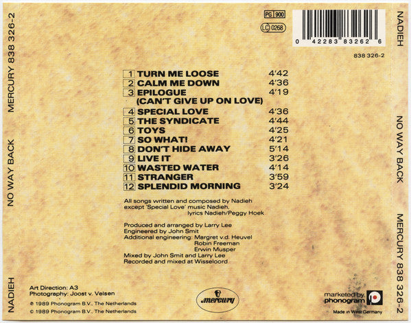 Nadieh : No Way Back (CD, Album)