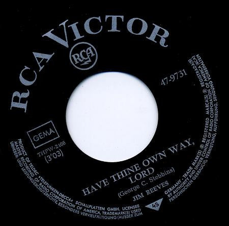 Jim Reeves : Silver Bells / Have Thine Own Way , Lord (7", Single)