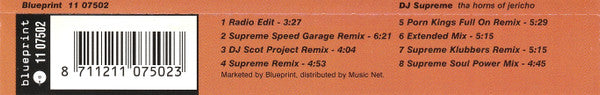 DJ Supreme : Tha Horns Of Jericho (CD, Maxi)