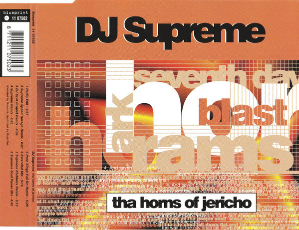 DJ Supreme : Tha Horns Of Jericho (CD, Maxi)