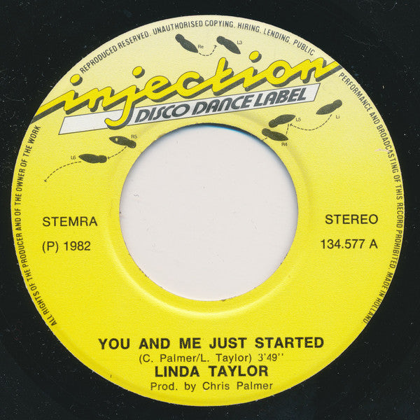 Linda Taylor : You And Me Just Started (7", Single)