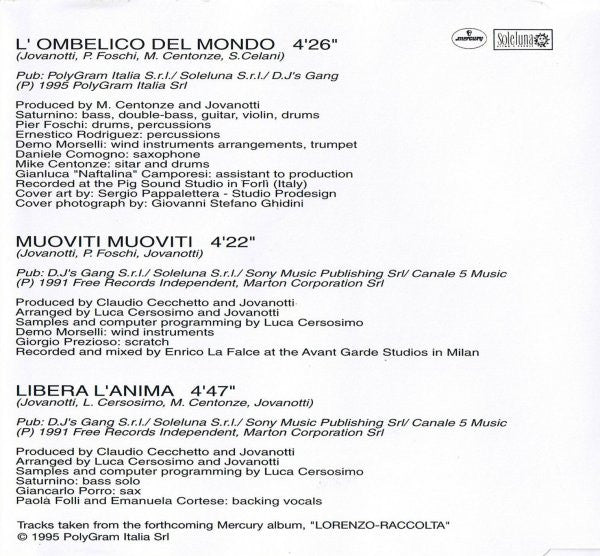 Jovanotti : L'Ombelico Del Mondo (CD, Single)