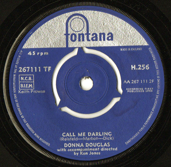 Donna Douglas (3) : Teddy / Call Me Darling (7", Single)