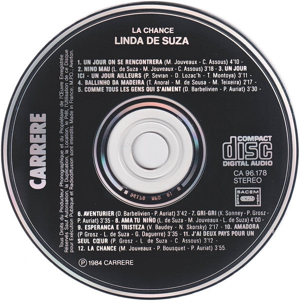Linda De Suza : La Chance  (CD, Album)
