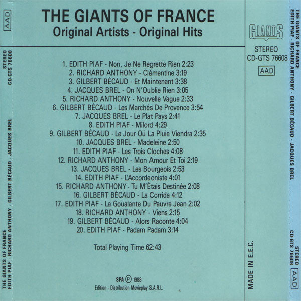 Various : The Giants Of France (CD, Comp)