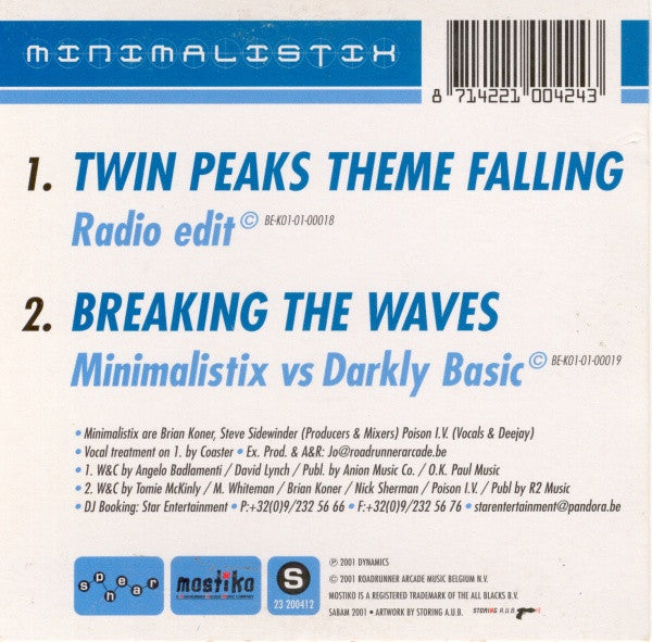 Minimalistix : Twin Peaks Theme "Falling" (CD, Single)