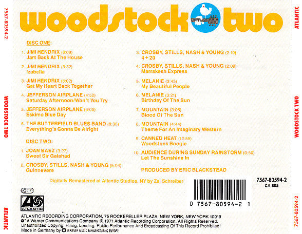 Various : Woodstock Two (2xCD, Album, RE, RM)
