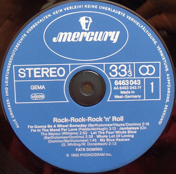 Fats Domino : Rock! Rock! Rock 'n' Roll! (LP, Comp)