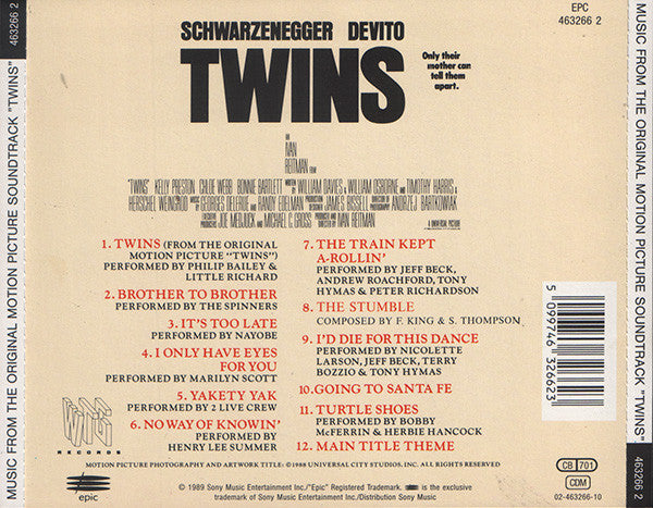 Various : Music From The Original Motion Picture Soundtrack Twins (CD, Comp, RE)