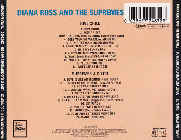 The Supremes : Love Child / Supremes A Go Go (CD, Comp, RM)