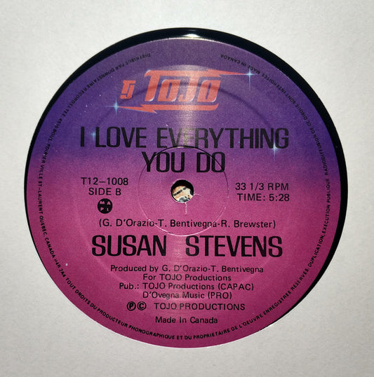 Susan Stevens : I Love Everything You Do (12")