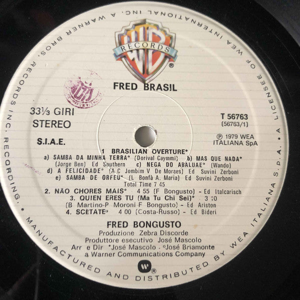 Fred Bongusto : Fred Brasil (LP, Album)