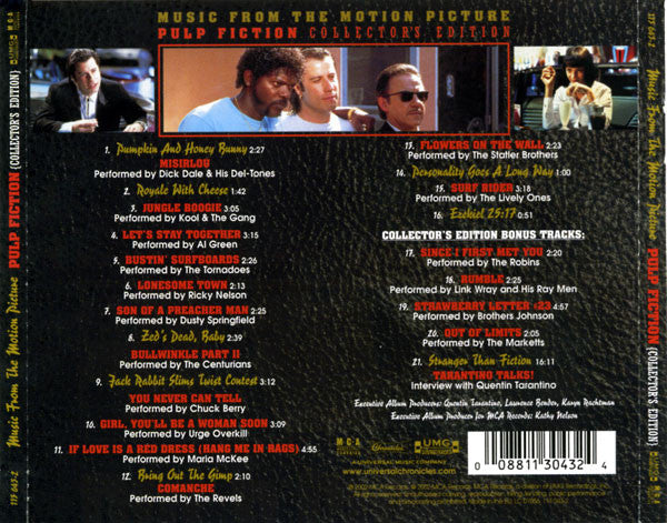 Various : Pulp Fiction: Music From The Motion Picture (Collector's Edition) (CD, Comp, RE, RM, RP)