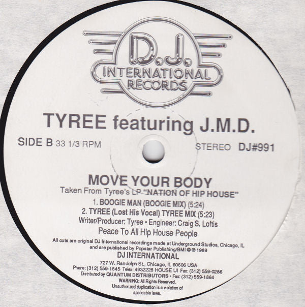 Tyree Cooper Featuring J.M.D. : Move Your Body (12")
