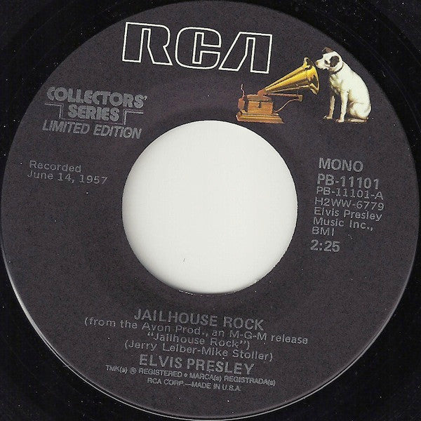 Elvis Presley : Jailhouse Rock / Treat Me Nice (7", Single, Mono, Ltd, RE, Ind)