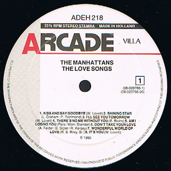 Manhattans : The Love Songs (LP, Comp)
