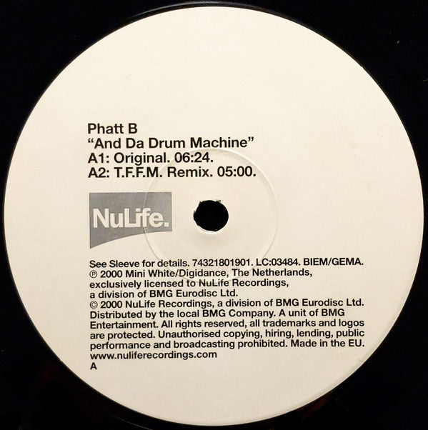 Phatt Bastard : And Da Drum Machine (12")
