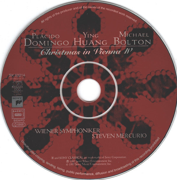 Placido Domingo, Ying Huang, Michael Bolton : Christmas In Vienna IV (CD, Album)