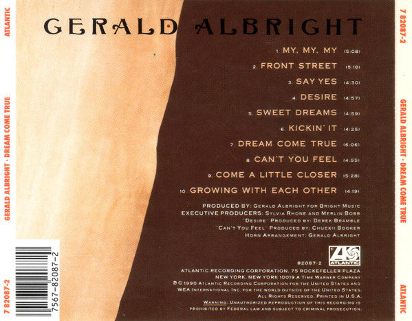 Gerald Albright : Dream Come True (CD, Album)