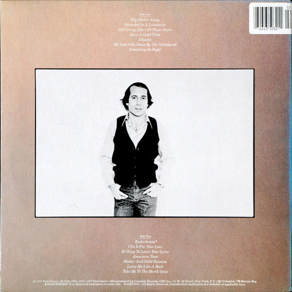 Paul Simon : Greatest Hits, Etc. (LP, Comp, RE, Car)