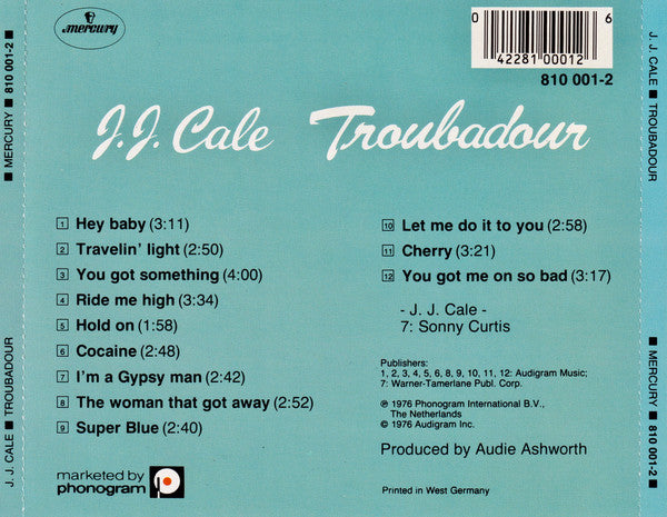 J.J. Cale : Troubadour (CD, Album, RE, Gre)