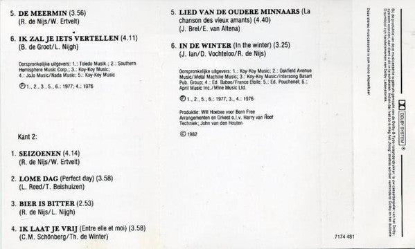 Rob de Nijs : Tussen Zomer En Winter (Cass, Album, RE)