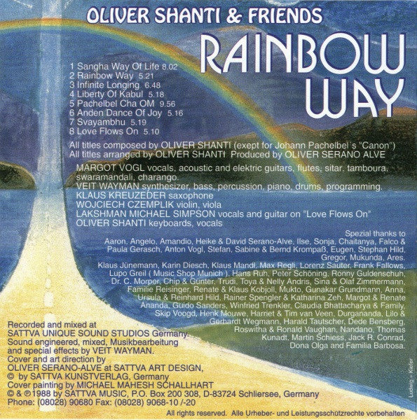 Oliver Shanti & Friends : Rainbow Way (CD, Album, RM)