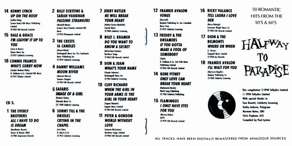 Various : Halfway To Paradise (3xCD, Comp, RM)