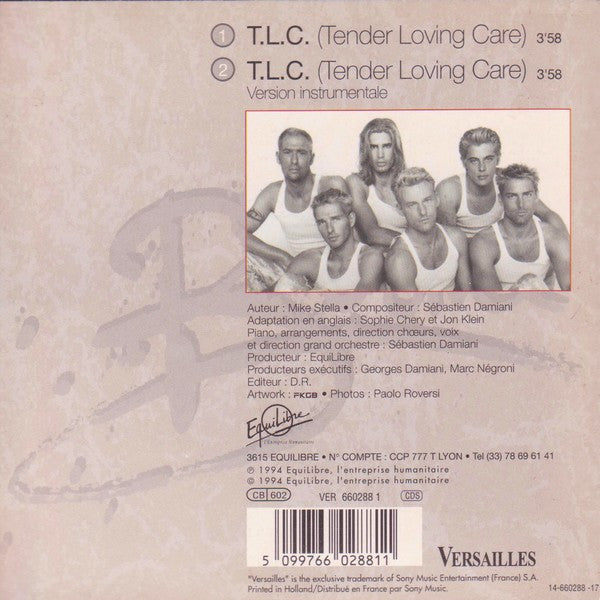 Enfants De Bosnie À L'Abri : T.L.C (Tender Loving Care) (CD, Single)