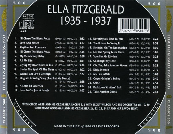 Ella Fitzgerald : 1935-1937 (CD, Comp)