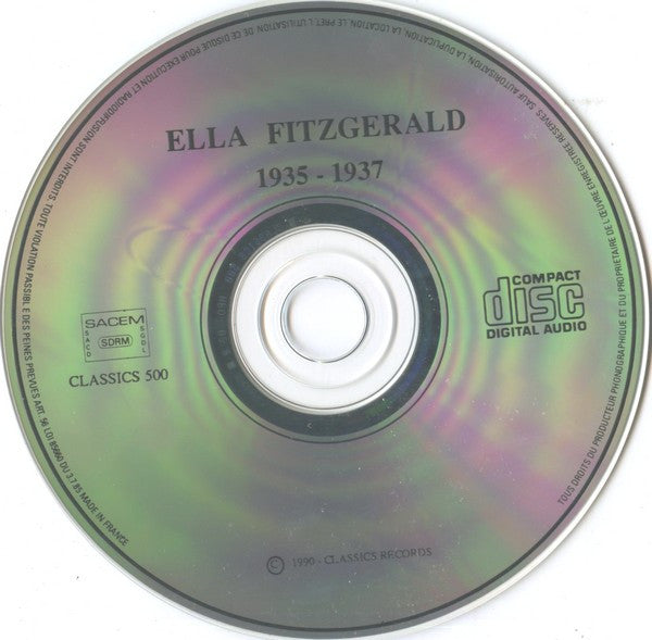 Ella Fitzgerald : 1935-1937 (CD, Comp)